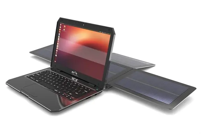 Presentan notebook que funciona con luz solar