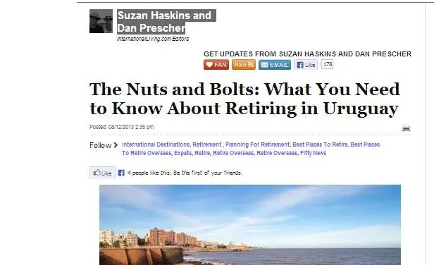 Huffington Post recomienda jubilarse y vivir en Uruguay