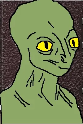 Dibuje un Reptiloide en Paint y te lo muestro