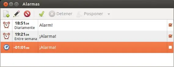 Alarmas para Linux. Alarm Clock