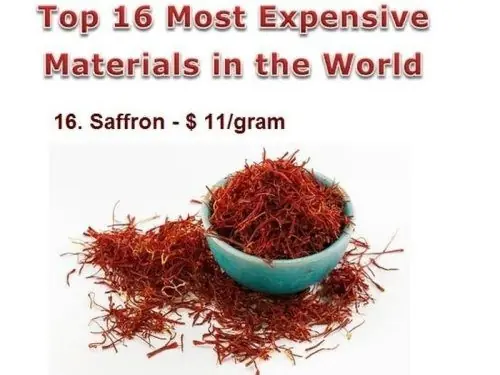 Top 16 materiales mas caros del mundo.