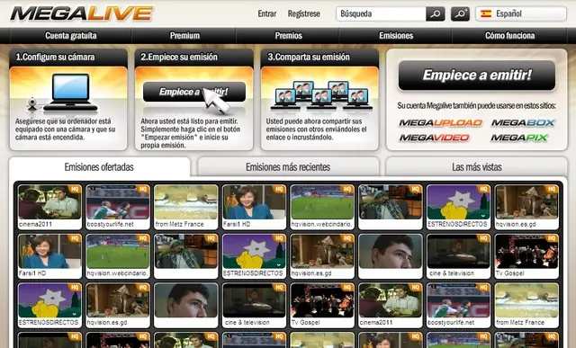 Megalive: Crea tu canal de tv en Internet