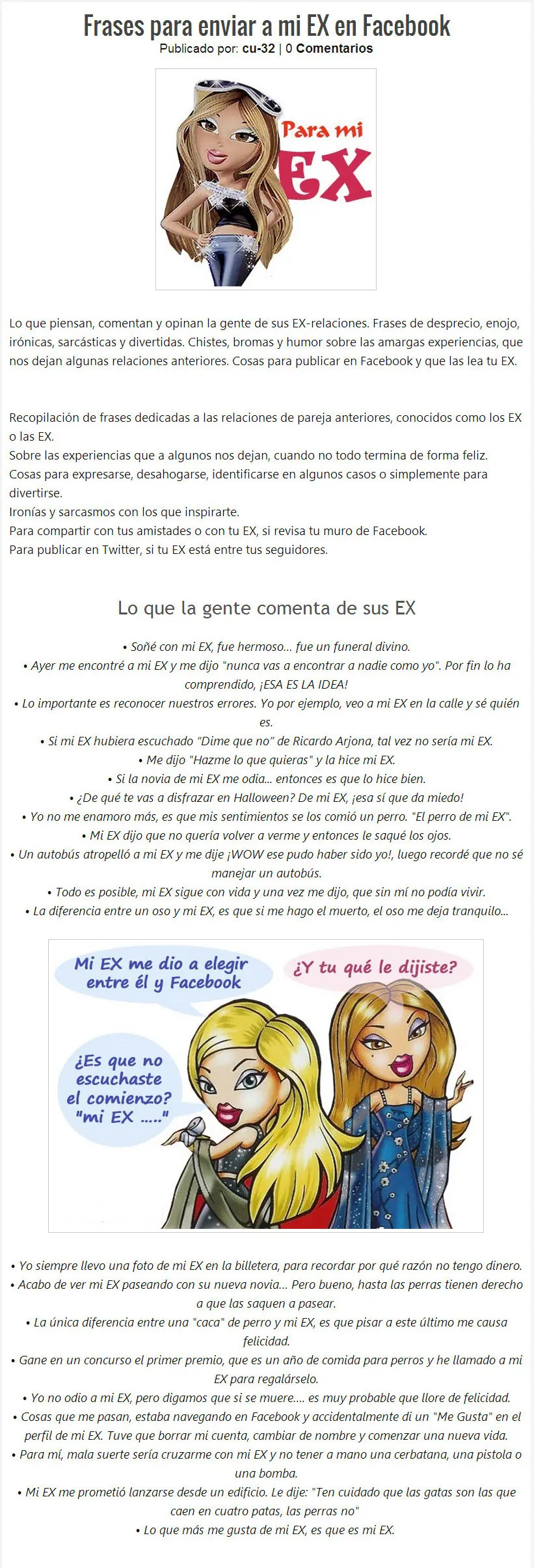 Frases para enviar a tu EX en Facebook