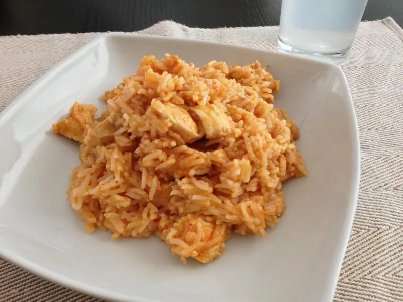Receta "Arroz con pollo al curry thai"