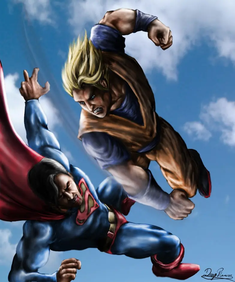 Goku vs Superman(dibujo)