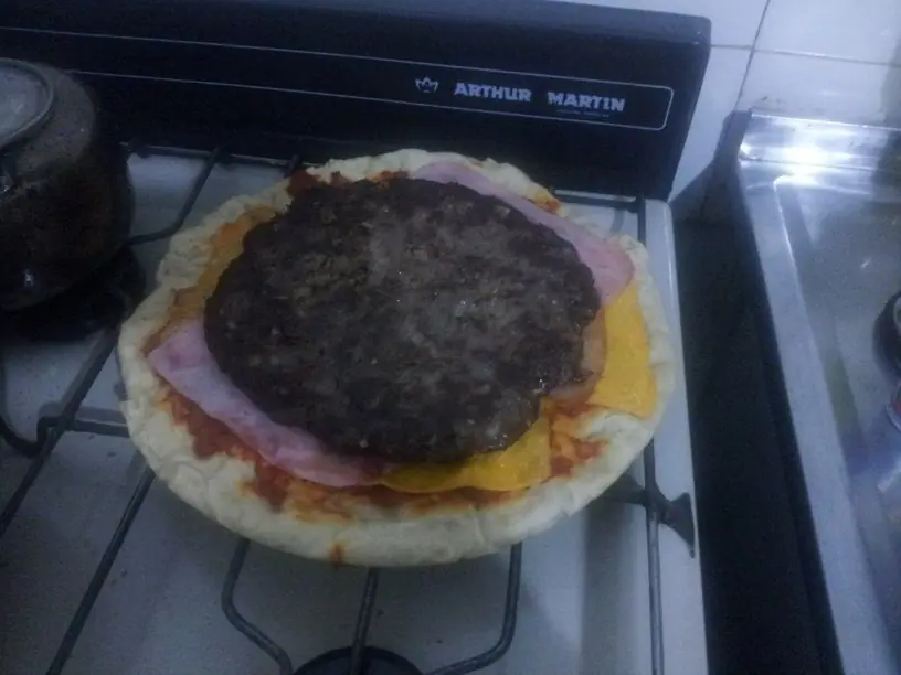 Hice una hamburguesa gigante y te lo muestro