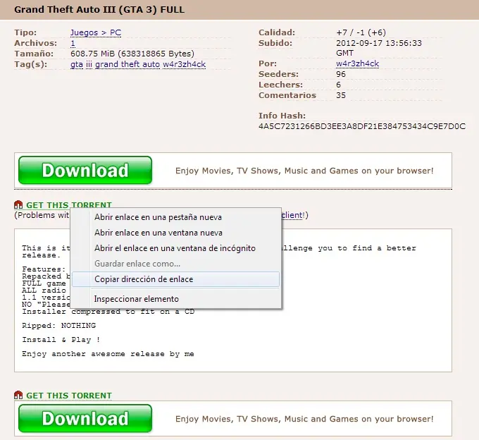 La Posta Sobre Los Torrents...