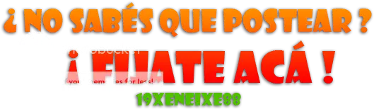 No sabés que postear ? Fijate acá