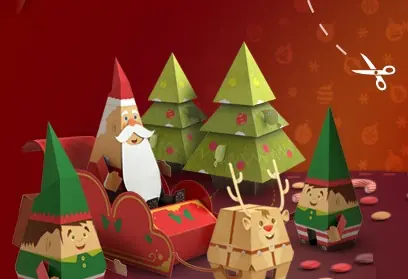 15 Figuras Navideñas para Imprimir, Recortar y Armar