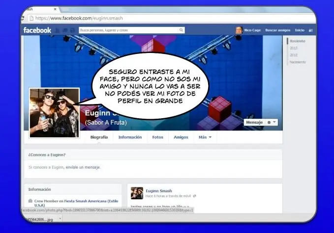 Kakea facebook y agranda la foto de Peluchín