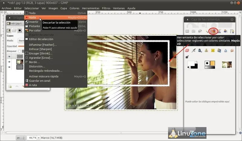 Crea un efecto fuera de marco con Gimp