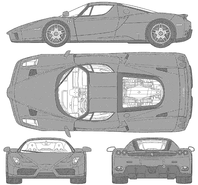 Plantillas de coches para 3ds max, maya, etc..