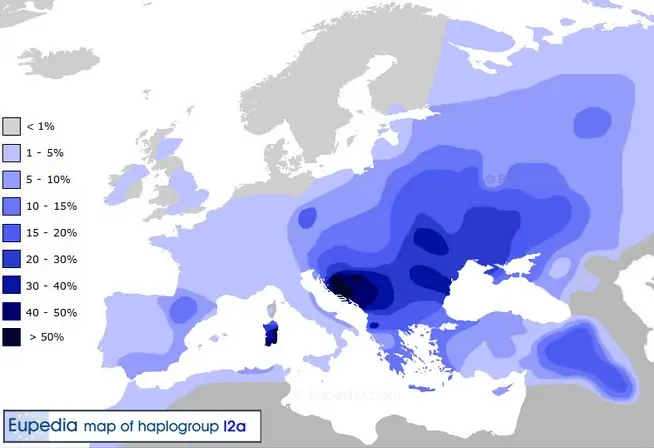 Mapa genético de Europa y de España en particular