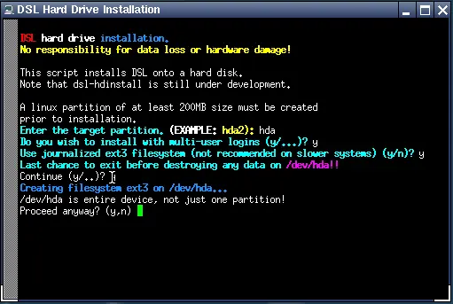 Linuxinga: Guia de instalacion DSL linux [Revivi tu 386]