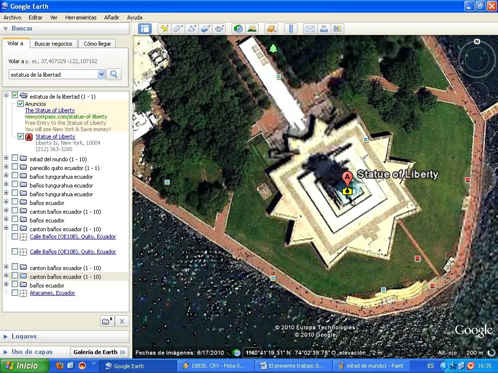 Coordenadas de Google Earth