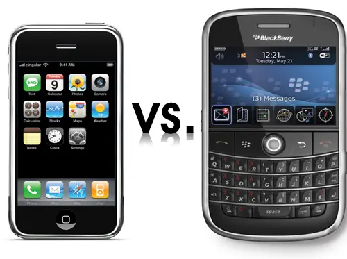Blackberry vs iPhone de Apple, ¿quién gana la batalla?