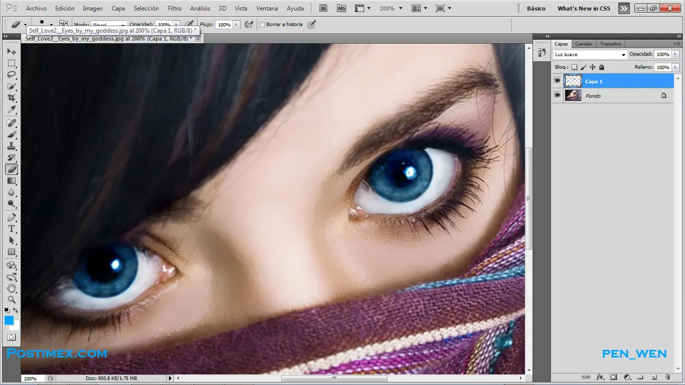 Tutorial Photoshop. Cambiar el color de los ojos y cabello