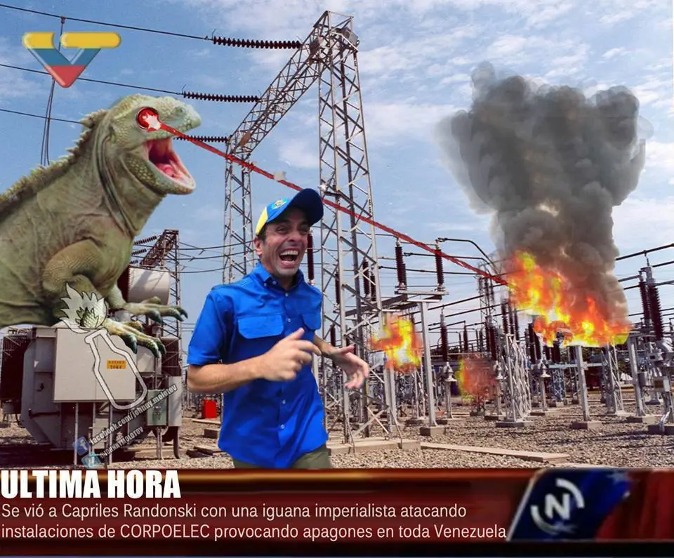 Capriles responsable del apagon nacional