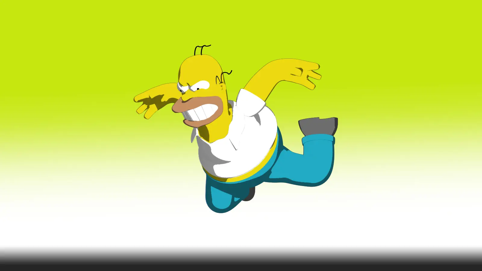 Homero Simpson un tanto diferente.