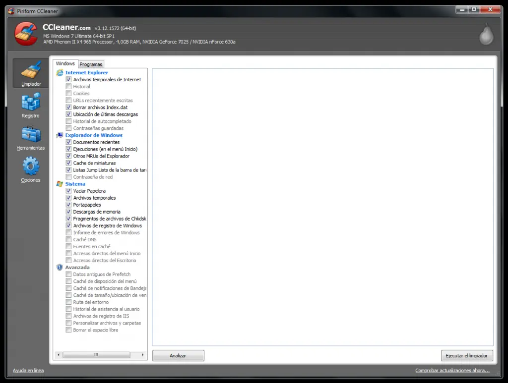 Manual:Limpia datos de tu pc con este programa sencillo