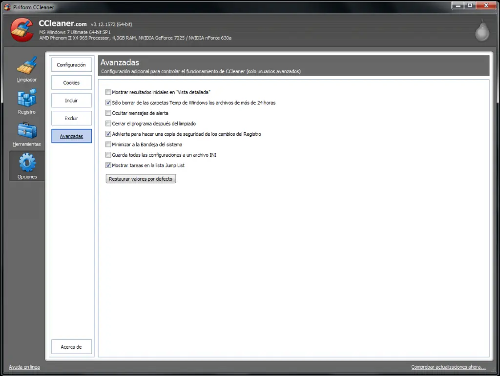 Manual:Limpia datos de tu pc con este programa sencillo