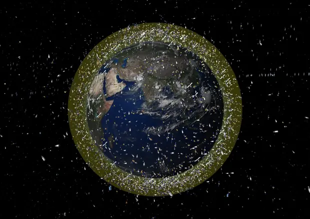 La tierra envuelta en satélites (Impresionante)