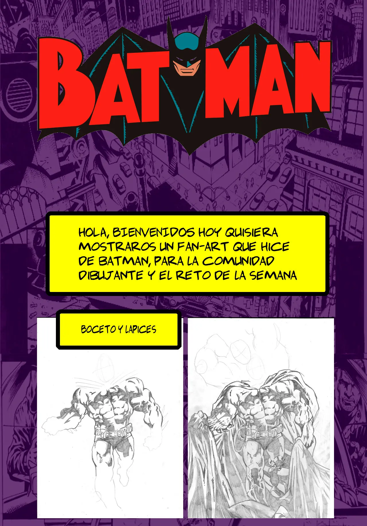 Dibujo de Batman (Fan-Art) - Lápiz y Photoshop