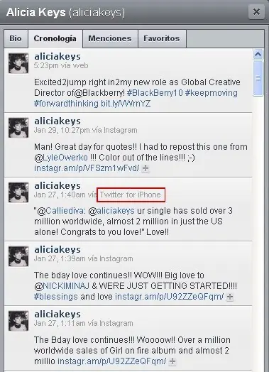 Empleada de BlackBerry twitea desde un Iphone