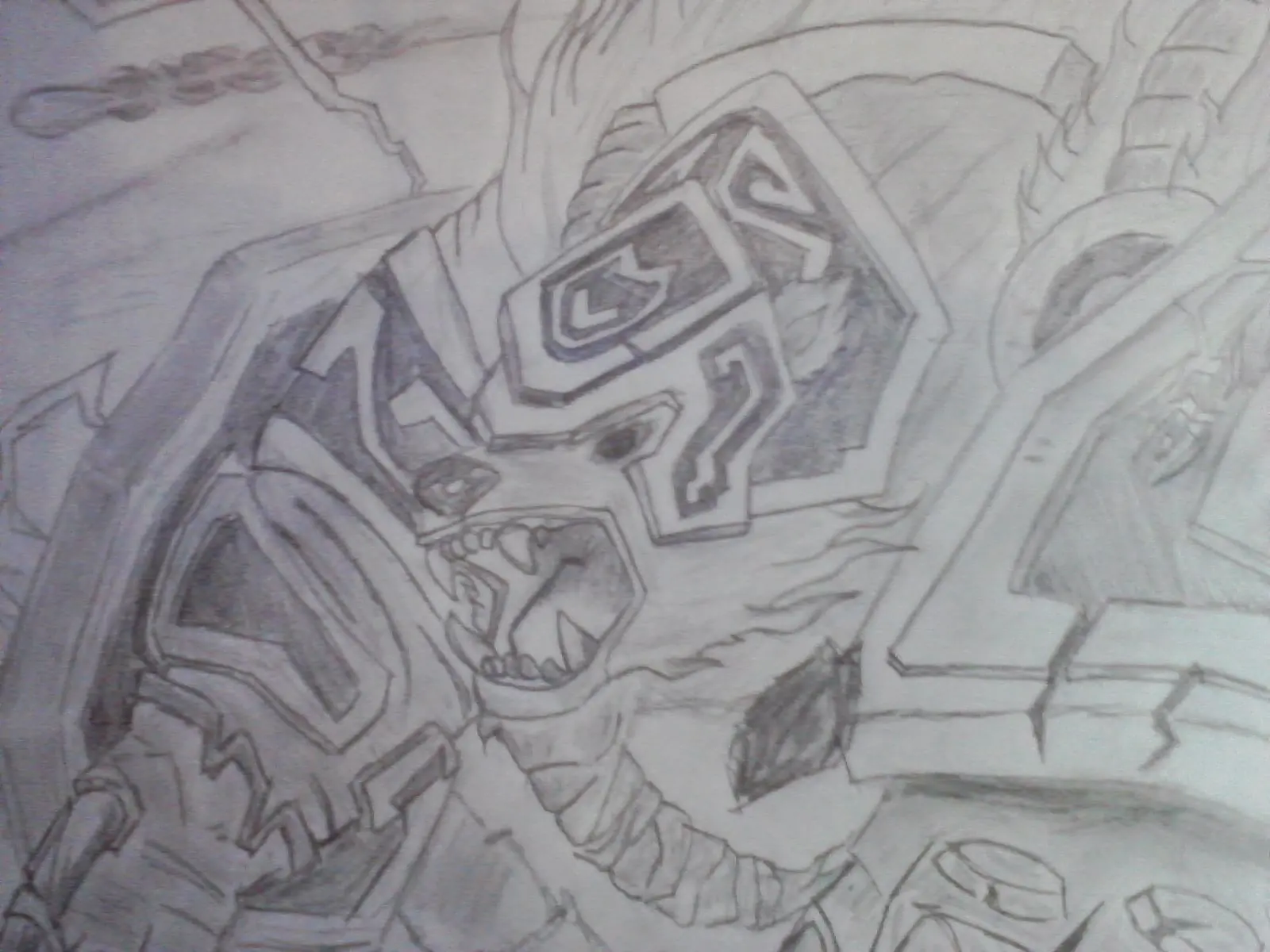 Lol-Mi dibujo de Volibear Rune Guard :D
