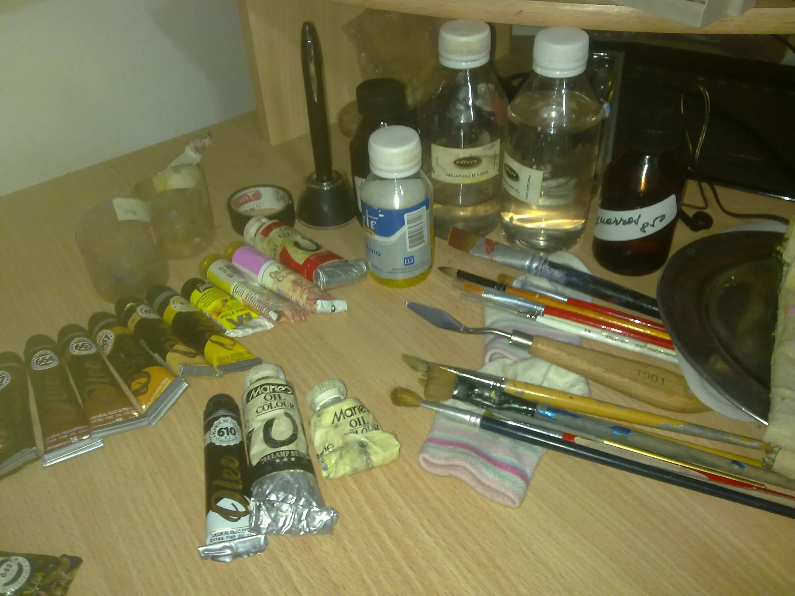 Cupido y Psique pintura en oleos (en etapas)