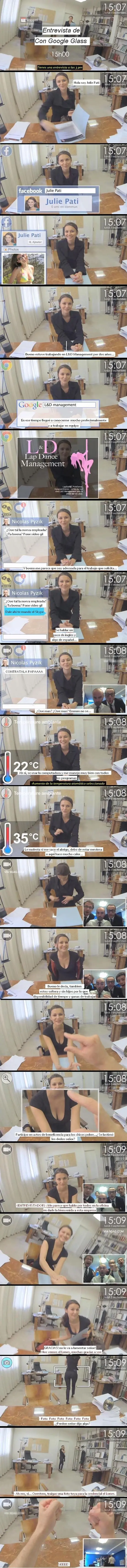 Entrevistando una mina con las google glass