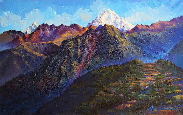 Paisajes Andinos del Cusco Pinturas al Oleo Efrain Aranibar