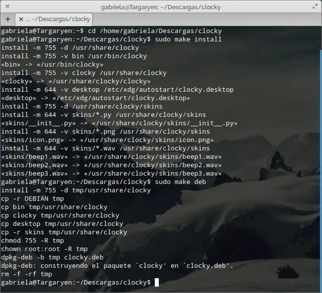 Clocky: Un widget de reloj para Linux