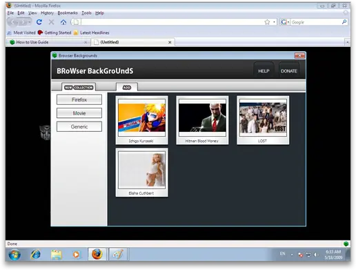 Nueva extensión para Firefox: Browser Background