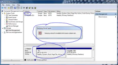 Particionar disco de Windows 7