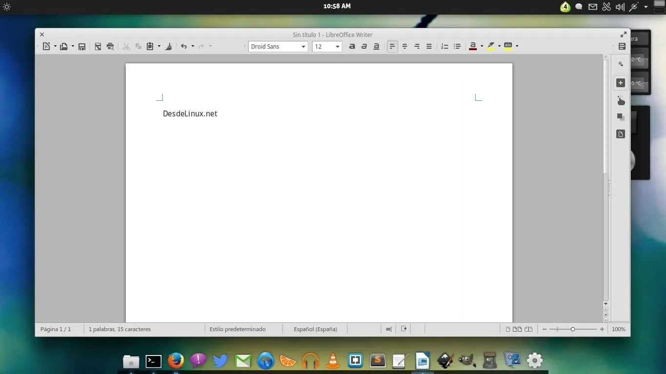 LibreOffice al estilo ElementaryOS en Arch Linux