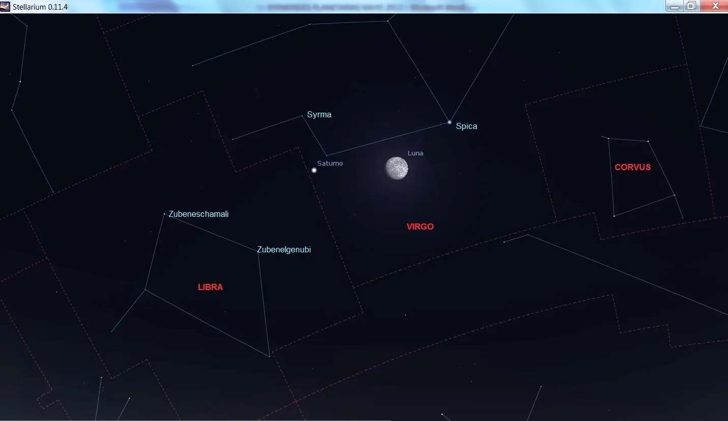 La Luna se aproxima a Venus y Sa