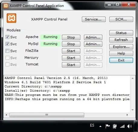 Instalación servidor web xampp