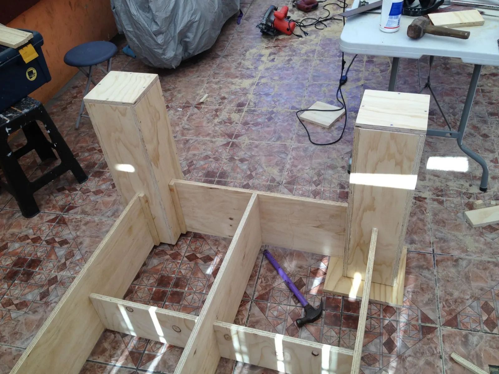 construir mesa pool.