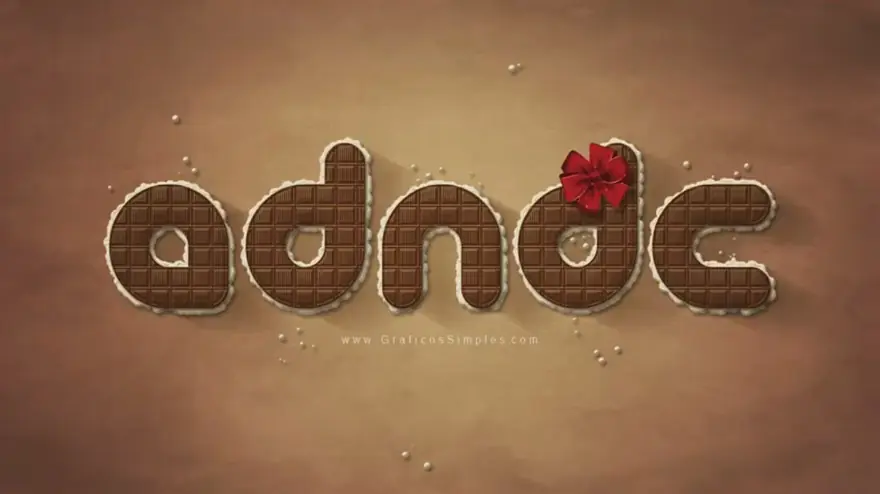 Texto efecto chocolate(photoshop)