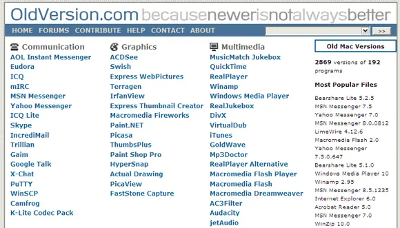 10 sitios web para descargar versiones antiguas de programas