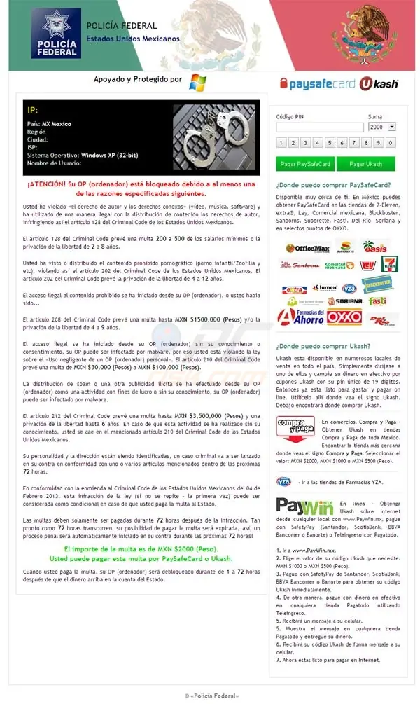 Cuidado, nuevo virus "El virus de la policia" [Rep