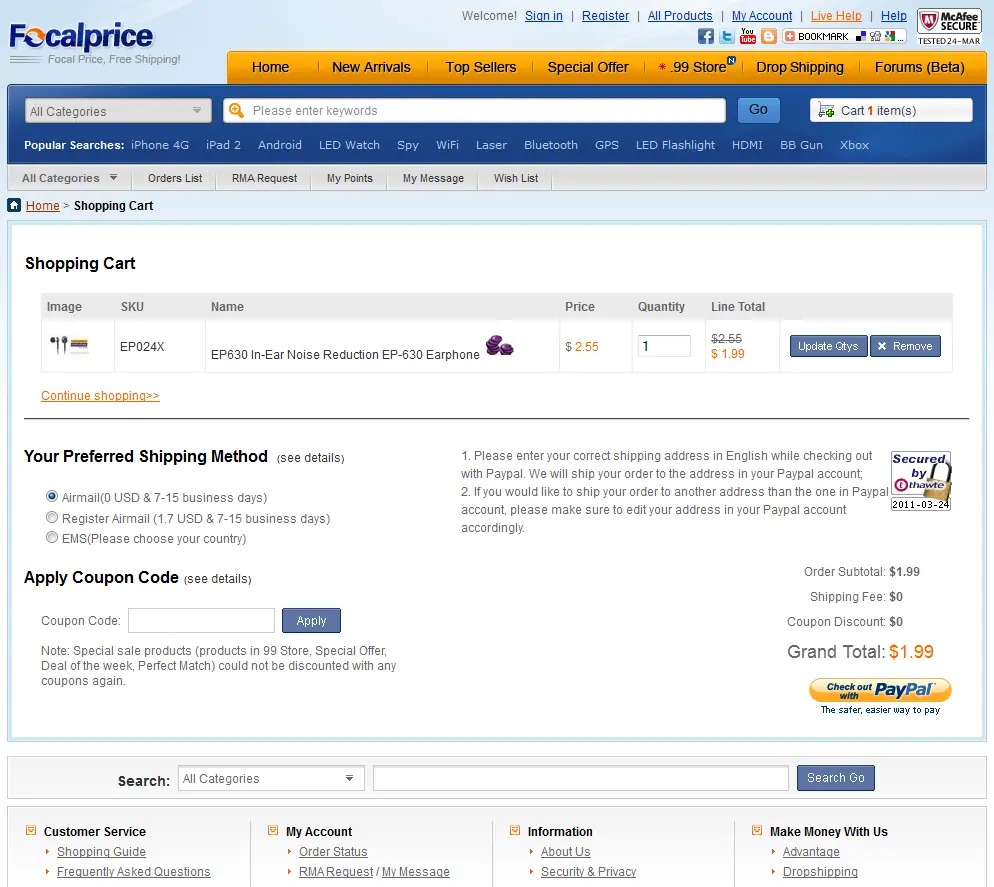 como comprar en focalprice