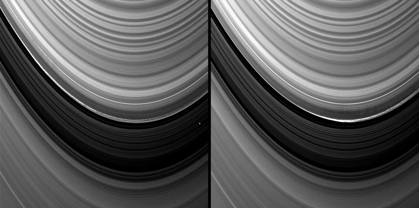 Revolviendo el anillo B de Saturno