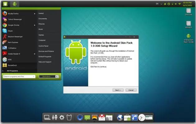 Transforma tu windows 7 en android [Link directo]