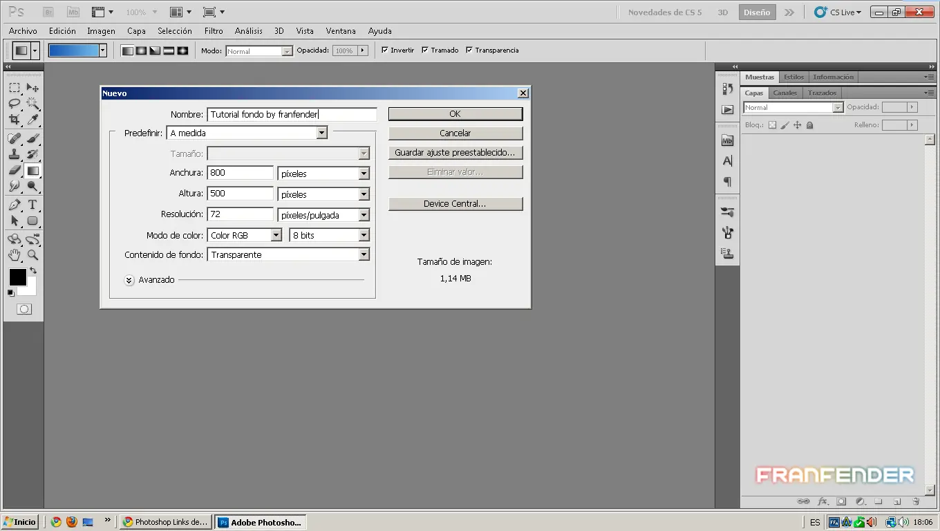 Crear fondo usando filtros (Photoshop)