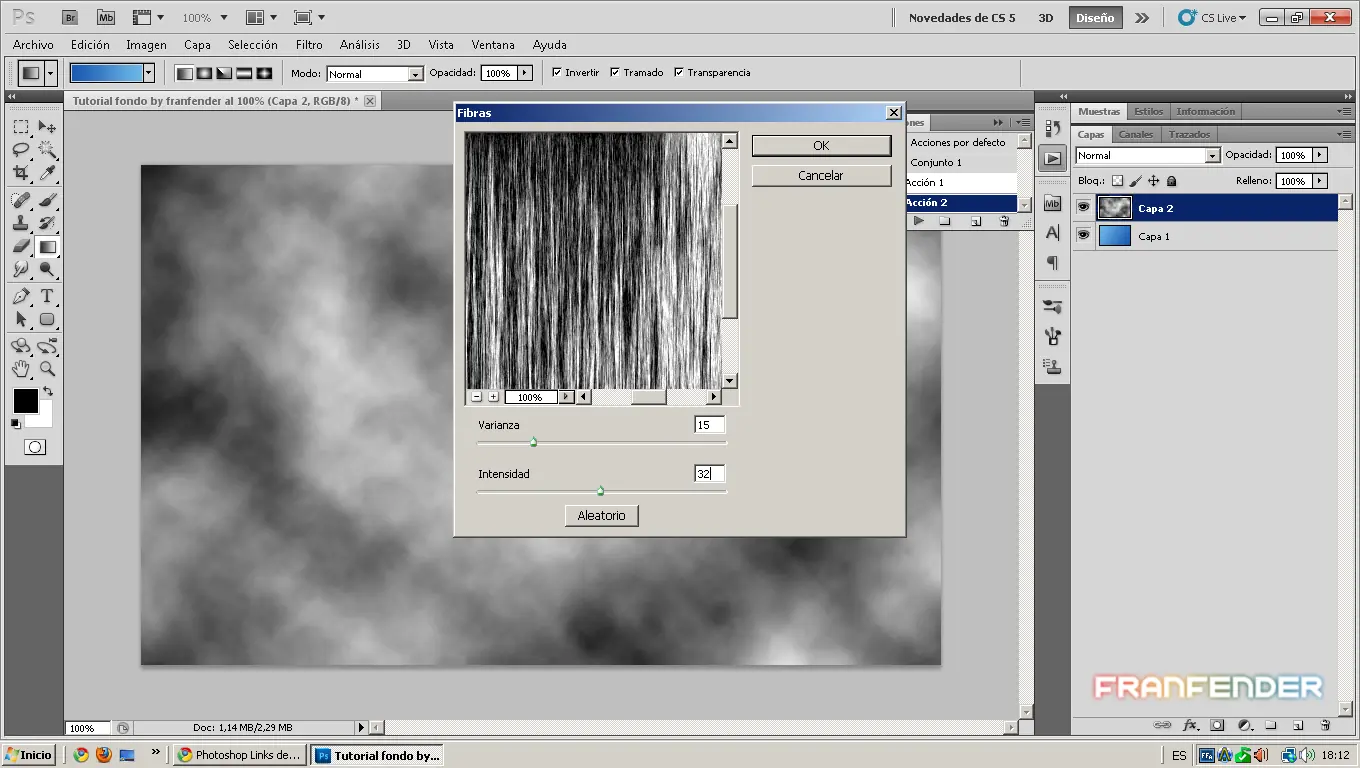 Crear fondo usando filtros (Photoshop)