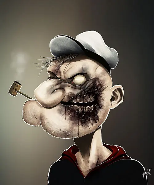 Personajes Zombies de comics y dibujos animados