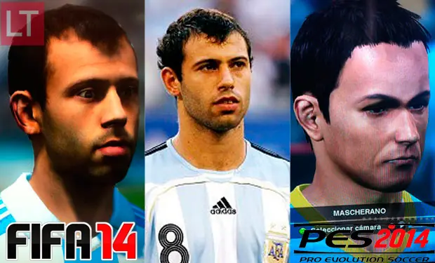 FIFA 14 vs PES 2014 Compara cómo se ven los grandes jugador