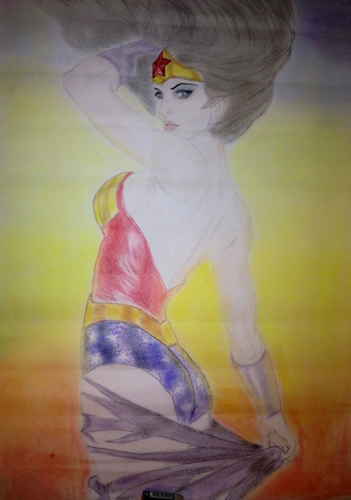Por fin termine el dibujo de la Mujer Maravilla,